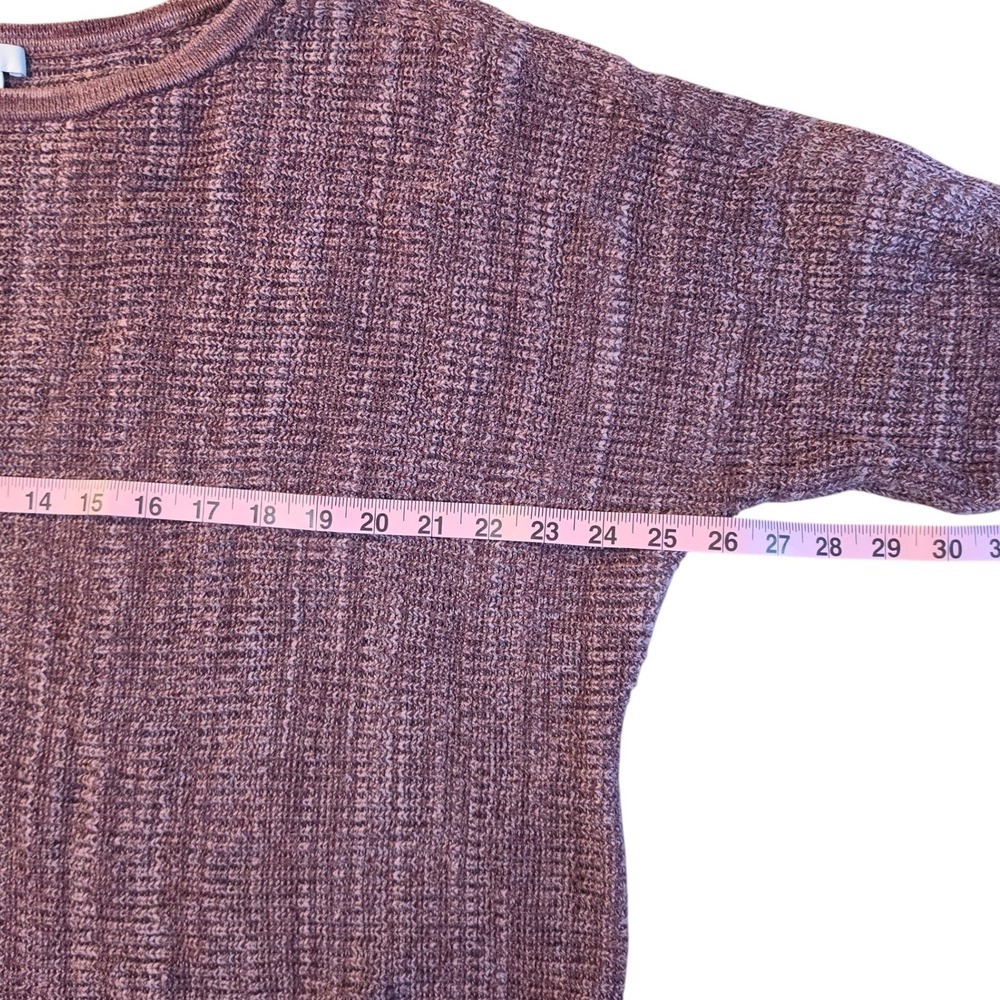 Pure J. Jill Womens XL Purple Knit Tunic Sweater Crew Neck Cotton Rayon Blend - Picture 4 of 7